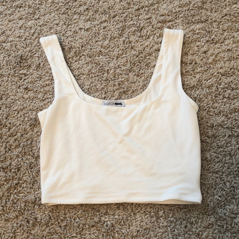 Fashion Nova White Crop Top